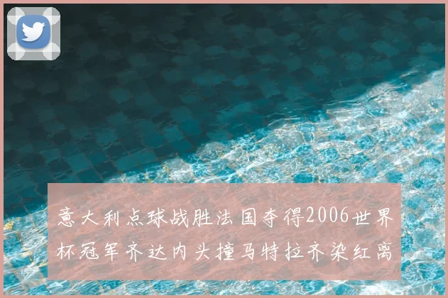 意大利点球战胜法国夺得2006世界杯冠军齐达内头撞马特拉齐染红离场