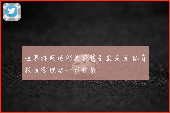 世界杯网络彩票禁售引发关注 体育投注管理进一步收紧